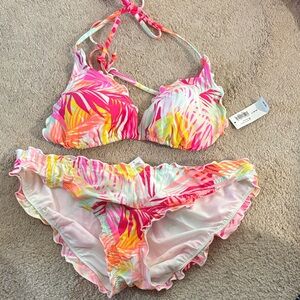 Old Navy Multicolor Tropical Bikini